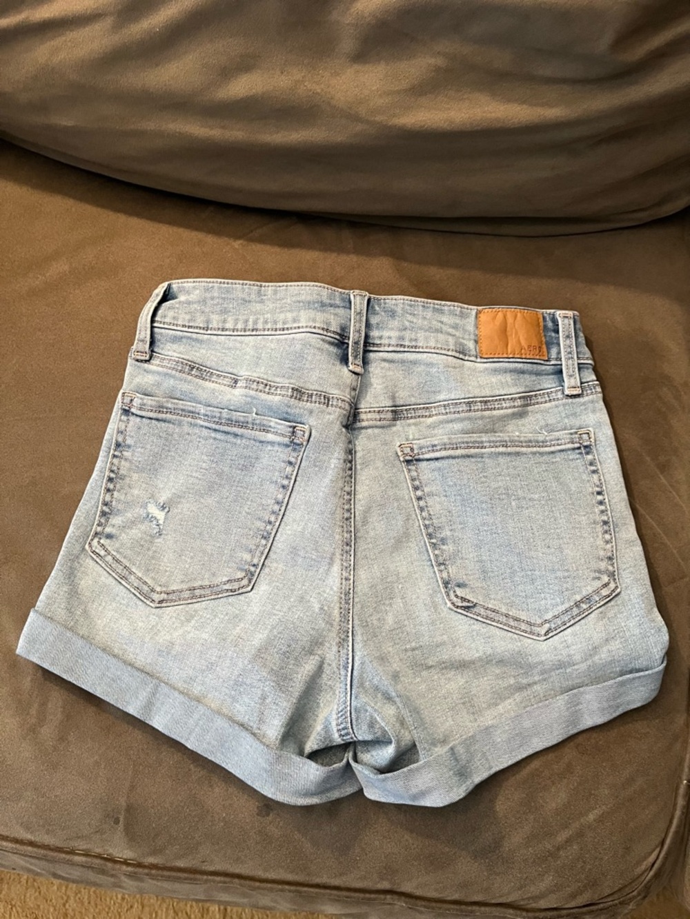 Aeropostale Light Blue Distressed Jean Shorts - Picture 2 of 5
